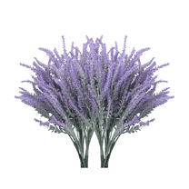 10-Pack Artificial Lavender Plants | Perennial Purple Faux Flowers for Home & Garden Decor - Indoor/Outdoor Wedding Centerpieces (Plastic, No Maintenance)