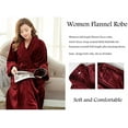 thumbnail image 3 of Oksun long robes for women Full Length Fleece Plush Bathrobe with Waist Belt Red L, 3 of 7