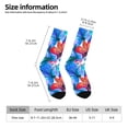 thumbnail image 4 of Goofa Bright Flowers Printed Men's Crew Socks, Soft Durable Breathable Moisture-Wicking with Odor Control Cotton socks, 4 of 9