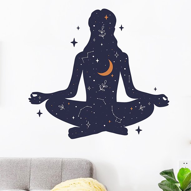 Qinghai Aesthetic Wall Sticker Wide Application PVC Yoga Meditation