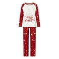 thumbnail image 2 of Nituyy Matching Christmas Pajamas for Family, Funny Holiday Cute Let It Snow Print Tops and Plaid Pants Xmas Sleepwear Pjs Set, 2 of 10