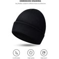 thumbnail image 2 of Gorro de Invierno para Hombre y Mujer, Gorro de Lana, Negro, Diseño clásico, Moderno, Suave, elástico, Transpirable JM sombrero, 2 of 5