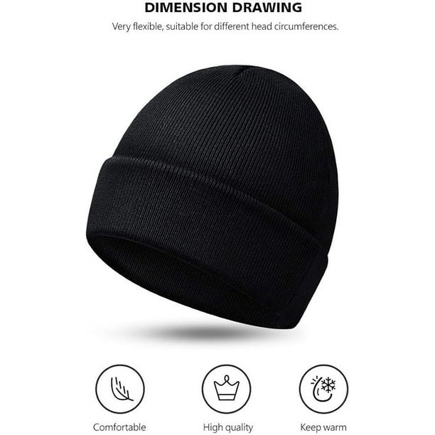 Gorro De Punto Unisex Elástico Gorro De Punto Unisex Wmcaps - Elástico, Forro Polar, Talla Única, 14 Colores Accesorio Invierno Unisex Cómodo