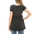thumbnail image 6 of Bearsland Women's Short Sleeve Maternity Shirts Tops Pregnancy Clothes 3-Pack, 6 of 7