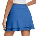 thumbnail image 4 of Mothers Day Gifts! QATAINLAV Womens Tennis Skirt, 16" Skorts for Woman Dressy Casual High Waisted Golf Athletic Ruffle Skirts with Zip Pockets Blue XL, 4 of 9