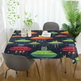 thumbnail image 3 of Yayeee Tablecloths 54" x 72" Rectangle Wrinkle Resistant Party Table Cover, Colorful Space Cat, 3 of 8