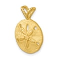 thumbnail image 4 of Sterling Silver Rhodium-plated Gold-tone Polished and Brushed Sand Dollar Pendant, 4 of 5