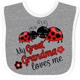thumbnail image 3 of Inktastic My Great Grandma Loves Me with Cute Ladybugs Boys or Girls Baby Bib, 3 of 4