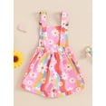 thumbnail image 4 of Bagilaanoe Toddler Baby Girl Jumpsuit Shorts Sleeveless Floral Print Romper Overalls 6M 12M 18M 2T 3T 4T Kids Short Pants Summer Clothes, 4 of 6