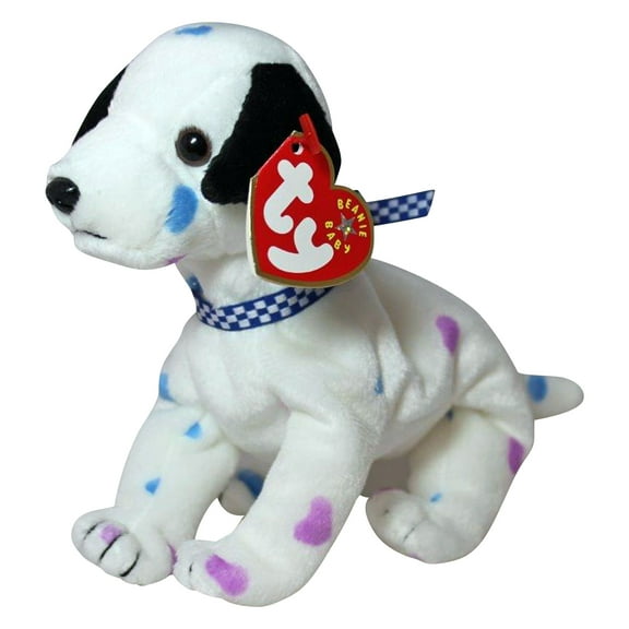 Ty Beanie Baby: Dizzy the Dalmatian - Black Ears - Colored Spots | Stuffed Animal | MWMT