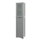 thumbnail image 1 of Costway Armario de Baño Alto, Armario Estrecho de Suelo con Estantes Ajustables, Puertas de Vidrio Templado y 1 Cajón, Armario de Torre Independiente para Cuarto de Baño, Cocina, Negro/Blanco/Gris, 1 of 4