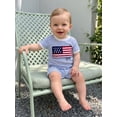 thumbnail image 6 of BemeyourBBs Newborn Baby Boy Girl 4th of July Outfit Summer Clothes Infant Baby Patriot Independent Day Clothes Waffled Stripes Romper Short Sleeve American Flag Embroidery Jumpsuit Bodysuit Playsuit, 6 of 9