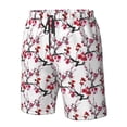 thumbnail image 5 of Kdxio Cherry Blossoms Pattern Mens Casual Shorts - Drawstring Summer Beach Sports Shorts for Men, 5 of 9