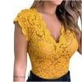 thumbnail image 1 of RKSTN Womens Shirts Plus Size Lace Cutout Stylish Sleeveless Solid Color V Neck Slimming Spring Summer Versatile Unlined Tank Tops, 1 of 5