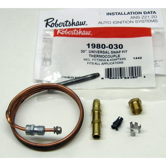Robertshaw 1980-030 Robertshaw Thermocouple 30" 1980-030 Snap Fit Universal (51-1452)