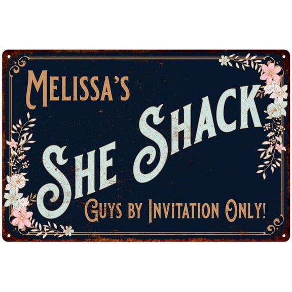 Melissa's SHE SHACK Gift Sign Metal Wall Decor 8x12 Mom 108120060033