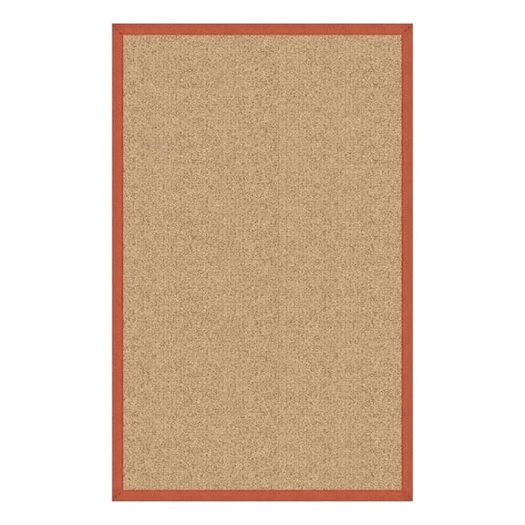 Linon Empire Machine Tufted Wool 9'10"x13' Rug in Sisal and Burnt Orange