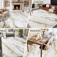 thumbnail image 6 of Modern White Gold Large Area Rugs for Bedroom Living Room, Soft Non Slip Carpet Bedside Rug, Abstract Marble Geometric Rectangular Floor Cover Kitchen Accent Rug 8'x10' for Dining Room/Office, 6 of 9