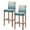 Tan, variant on Turquoise Jellyfish Coastal Bar Stool Covers Set of 2, Summer Beach Ocean Seaweed Stretch Washable Bar Chair Covers with Backs, Removable Pub Counter Height Chair Cover for Kitchen Dining Room Cafe