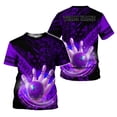 thumbnail image 6 of Personalized Bowling 3D Shirt for Men Women, Custom Name and Team Name Bowler Gift shirt, 3D All Over Printed Shirt (Grey, S), 6 of 10