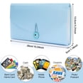 thumbnail image 2 of 13 Pocket Receipt Folder/ Accordion File Organizer/ Plastic Check Bill File Folder/Expanding File Folder/ Expanding Coupon Organizer with Labels/ Document Organizer Folder (Light Blue), 2 of 7