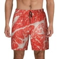 thumbnail image 3 of Uemuo Beef Steaks Pattern Mens Swim Trunks Quick Dry Board Shorts with Mesh Lining, Stretch Beach Shorts Quick Dry No-Chafing Board Shorts-Large, 3 of 9