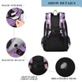 thumbnail image 4 of FORMRS Unisex School Backpack 17" Student Travel Bag with Laptop Compartment, Purple Halloween Pattern, 4 of 7