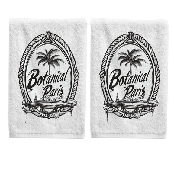 Ryvnso Botanical Paris Hand Towels Set for Bathroom Cotton Face Towel Decorative 15.5x29.5 inch