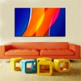 thumbnail image 3 of Framed Abstract Wall Art Colorful Orange Blue Mango Pictures Canvas Print Framed Painting For Bedroom Living Room Office Artwork Ready to Hang, 3 of 6