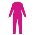 thumbnail image 6 of iEFiEL Kids Girls Gymnastics Acrobatics Jumpsuit Unitard Long Sleeve Rhinestone Sports Full Bodysuit Ballet Dance Leotard Hot Pink 12, 6 of 7
