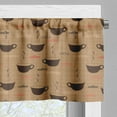thumbnail image 5 of Ambesonne Kitchen Valance & Curtain, Coffee Cups Espresso, 55"x45", Chocolate Pale Brown, 5 of 6