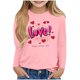 thumbnail image 1 of Blusas y camisas de manga larga con cuello redondo Camisas con estampados de manga larga Cuello redondo lindo Blusas casuales elegantes Ropa Camisas de cuello redondo Niña Top de poliéster, 1 of 4