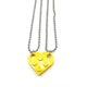thumbnail image 2 of Juego de collar con forma de corazón elaborado con piezas Lego auténticas, regalo, amarillo, 2 of 2