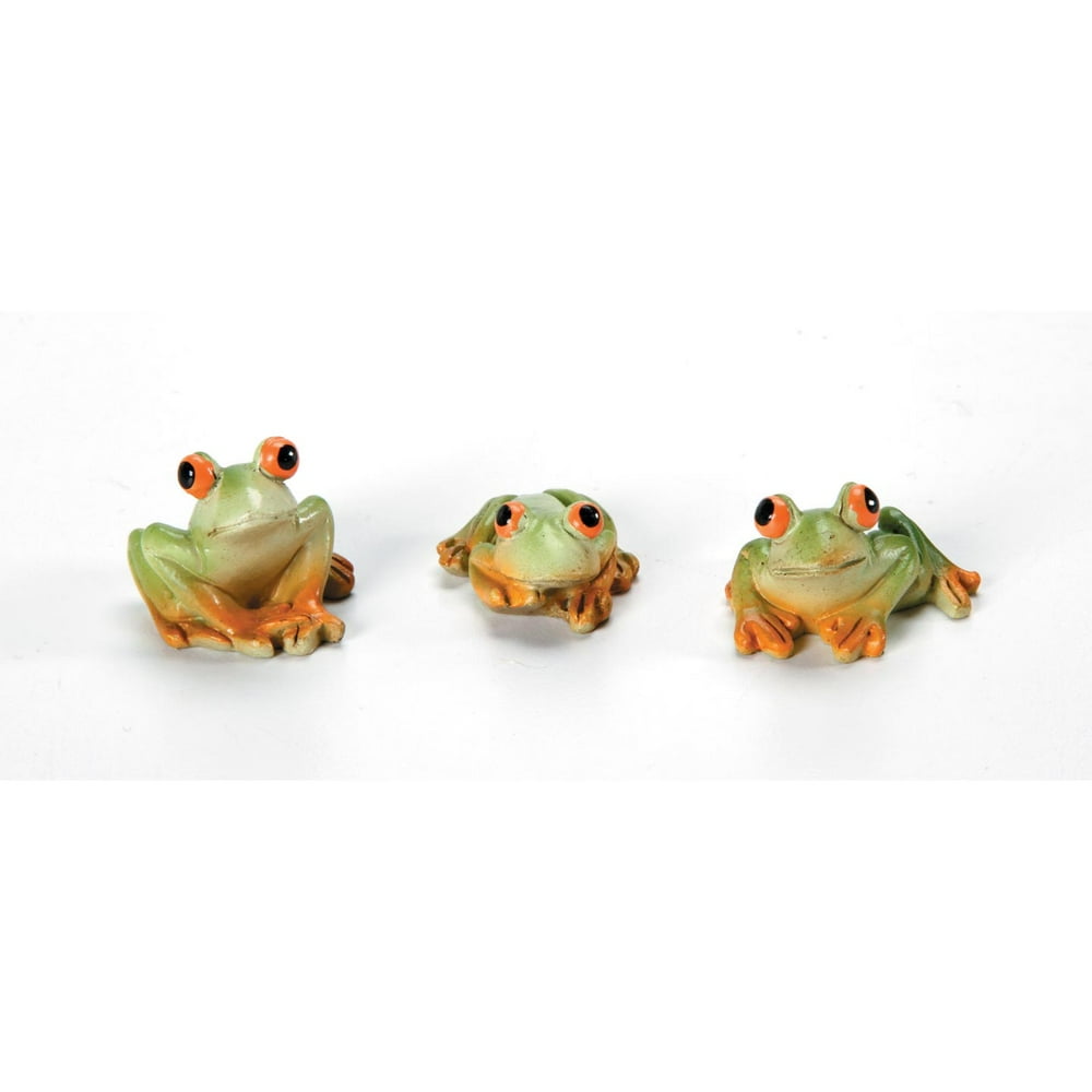 Fairy Garden Animals Resin Mini Frogs, 3 pack