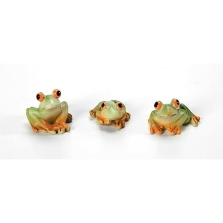 Fairy Garden Animals: Resin Mini Frogs, 3 pack