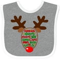 thumbnail image 3 of Inktastic Christmas Reindeer Face with Names and Red Nose Boys or Girls Baby Bib, 3 of 4