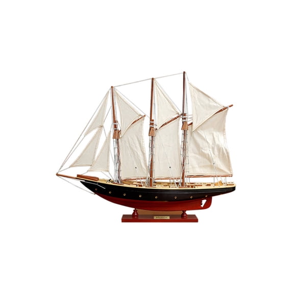Old Modern Handicrafts Atlantic Painted Large Sailboat Schooner Yacht Model