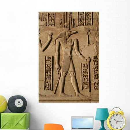 Carving Sobek Kom Ombo Wall Mural by Wallmonkeys Peel and Stick Graphic (48 in H x 32 in W) WM240042