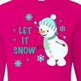 thumbnail image 4 of Inktastic Let It Snow Snowman Long Sleeve T-Shirt, 4 of 5