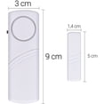 thumbnail image 3 of Alarma de puerta y ventana - Lote 4x Alarma de intrusión inalámbrica - Seguridad del hogar contra robo - Operación magnética - 100 dB Zhivalor QH-915, 3 of 5