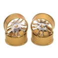 thumbnail image 2 of TISHITA 4 Pieces RC Car Wheel Hub Tires Accessory 20mm Hex Hub Upgrade Parts Replacement Golden, 2 of 4