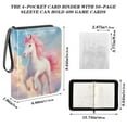 thumbnail image 3 of Game Card Storage Bag Collectible Trading Card Albums The 4-Pocket Card Binder With 50-Page Sleeve Can Hold 400 Game Cards A Beautiful Running Unicorn, 3 of 6