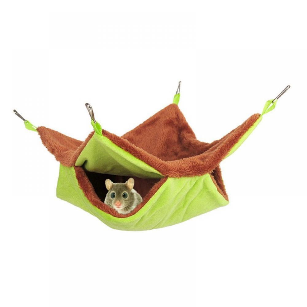 View of Hamster Double Sided Cage Hammock Pet Sleeping Bag House Hanging Bed ...