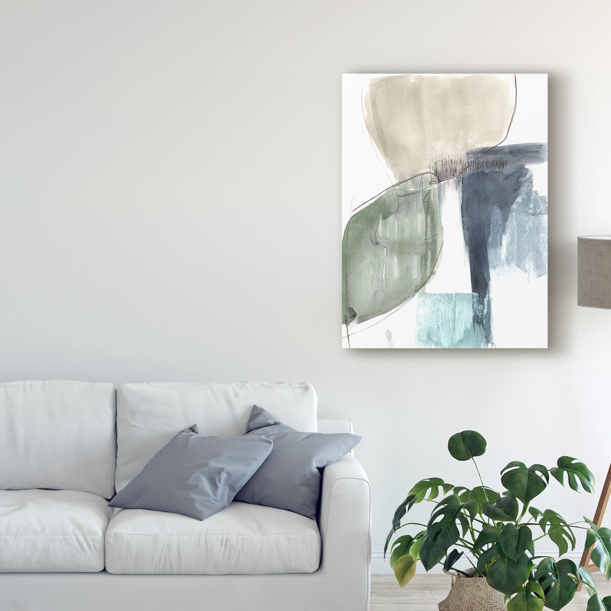 Trademark Fine Art 'Verdant Divide I' Canvas Art by Jennifer Goldberger