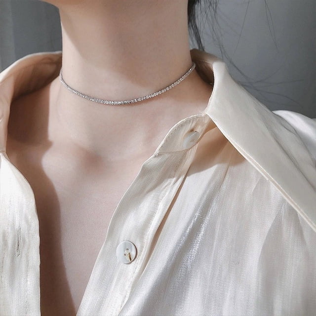 Collar de estrella de moda con cadena de clavícula y temperamento brillante y simple con diseño de nicho de estilo coreano