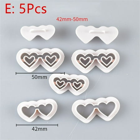 

Pie Lovely Steamed Stuffed Bun Baking Baozi Tools Eye Glasses Eyelash Bun Mold Cookie Cutter Set Fondant Mould Bun Maker E