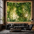 thumbnail image 6 of Tropical Plants Growing on Weathered Stone Wall, Serene Boho for Nature Enthusiasts, Botanical Wall Art, Housewarming Gift, Tapestry Wall Hanging for Living Room and Bedroom, 6 of 7
