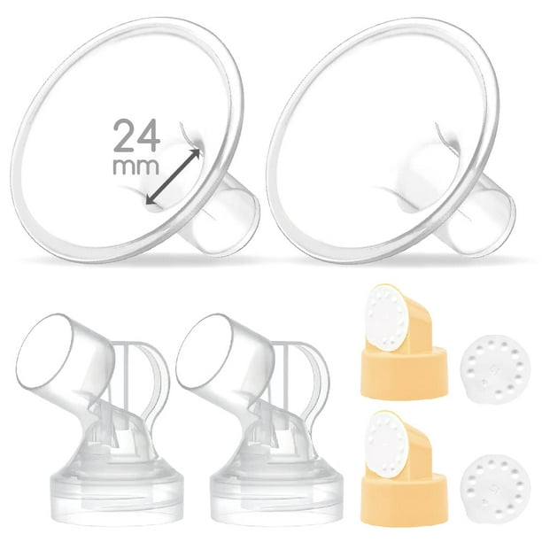 Kit de piezas para extractor de leche Maymom con protector mamario desmontable de 24 mm