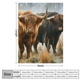 thumbnail image 4 of JEUXUS Highland Cattle Pattern Throw Blanket Highland Cow Blanket for Kids Boys Girls Farmhouse Cow Landscape Blanket for Chair Office Room,, 4 of 6
