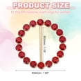 thumbnail image 2 of Uxcell 10Pcs Silk Scarf Ring Clip Bling Rhinestone T-Shirt Clips Tie Waist Knotted Buckle Rings Metal Circle Buckles for Women Red, 2 of 7